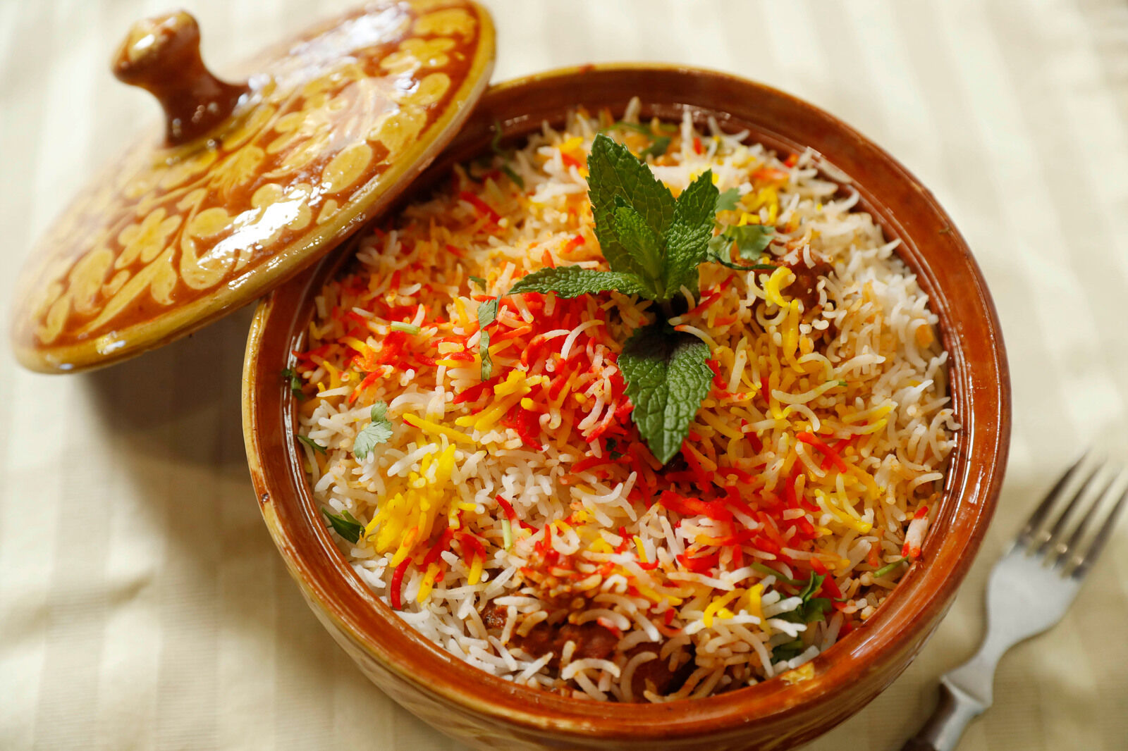 Chicken biryani at Clay Handi